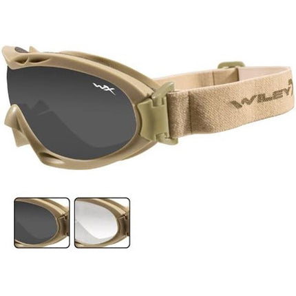 Wiley X Nerve Goggles - Two Lens - Smoke Grey/Clear