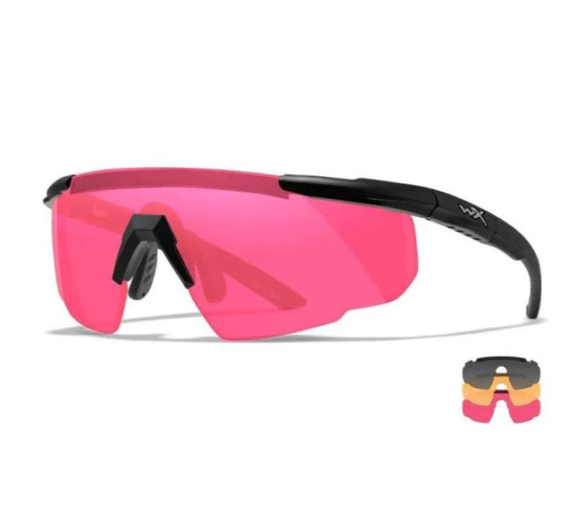 Wiley X Saber Advanced Glasses - Three Lens - Matte Black Frame