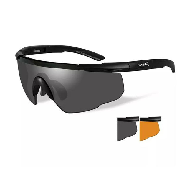 Wiley X Saber ADV Ballistic Sunglasses - Two Lens - Smoke/Light Rust