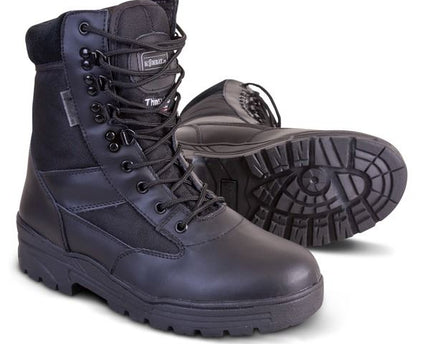 Kombat UK Half Leather Patrol Boot In Black