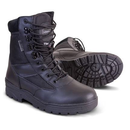 Kombat UK Half Leather Patrol Boot In Black