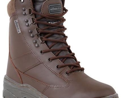 Kombat UK All Leather Patrol Boot In Brown